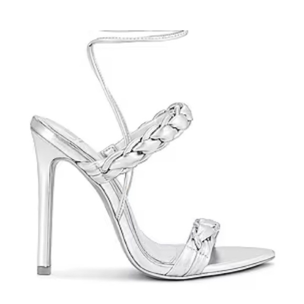Jlo Silver Women's Strappy Heels 8.5